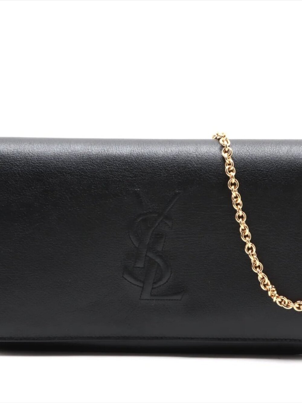 YSL So Black Flap Chain Bag in Box